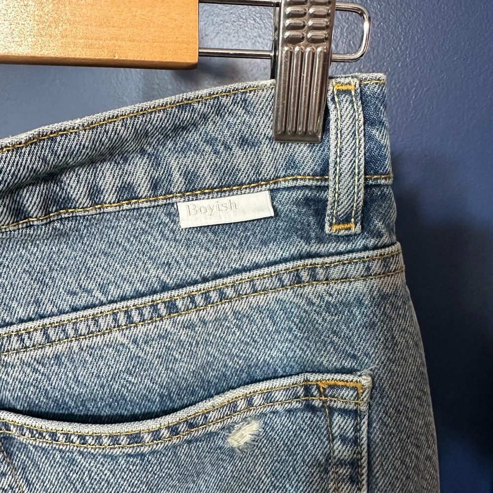 NWT Boyish Relaxed Light Blue Ripped Jeans - Picture 6 of 11